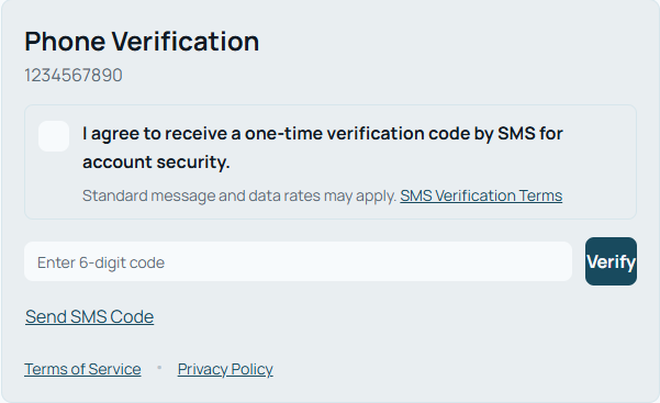 Phone verification illustration for a one-time SMS code